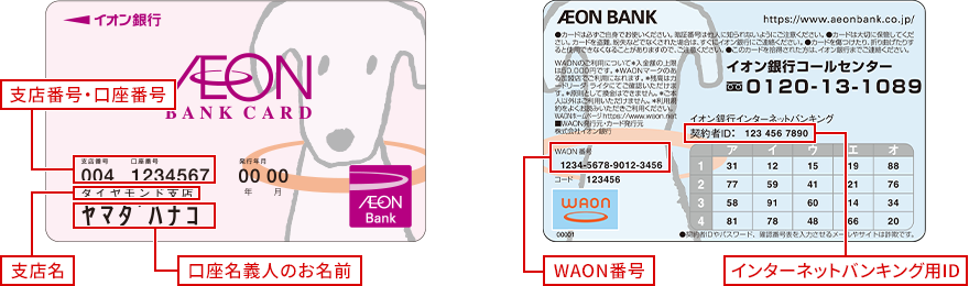 イオン銀行キャッシュカード（変更前デザイン）