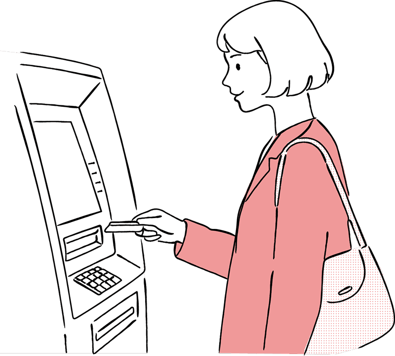 全国6,800台のATMが原則365日24時間利用可能