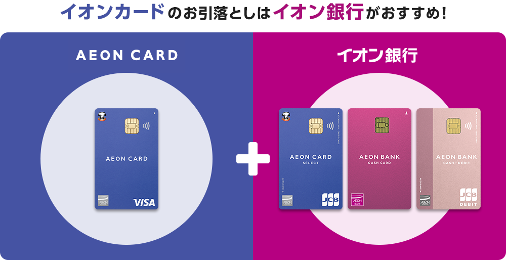 イオンカードのお引落としはイオン銀行がおすすめ！