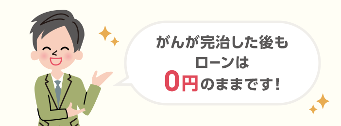 がんが完治した後もローンは0円のままです！