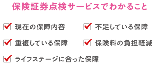 保険証券点検サービスでわかること
