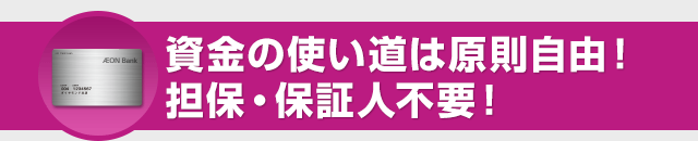 資金の使い道は原則自由！担保・保証人不要!