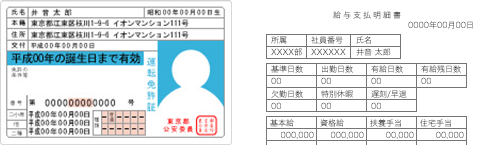 ご本人確認書類・収入証明書