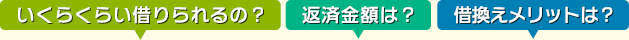 いくらくらい借りられるの？ 返済金額は？ 借換えメリットは？