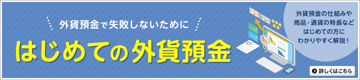 はじめての外貨預金 外貨預金で失敗しないために。外貨預金の仕組みや商品・通貨の特長などはじめての方にわかりやすく解説！