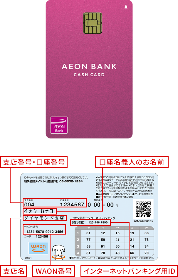イオン銀行キャッシュカード（変更後デザイン）